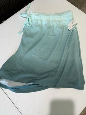 Maurices Ombre Mint-to-Teal Tie-Waist Sleep Short. NWT